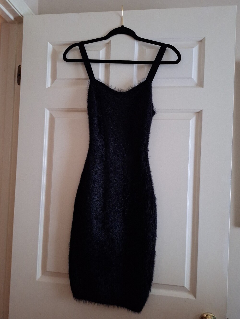 Fabletics Black Mohair Midi Dress S